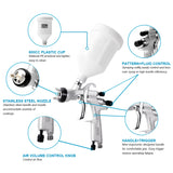 RONGPENG R830 LVLP Spray Gun 1.3/1.4/1.5/1.7/2.0mm Steel Nozzle Water Based Gravity Spray Gun For Car Painting