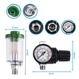 RONGPENG Air Paint Spray Gun Air Regulator Gauge + In-line Water Trap Filter Pneumatic Tool
