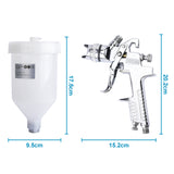 RONGPENG HVLP Air Spray Gun 1.4/1.7/2.0mm Nozzle Pneumatic Air Brush For Auto Primer Finish Coat Painting H-827B