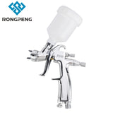 Industrial LVLP Spray Gun RONGPENG R100 0.8/1.0mm Nozzle Gravity Feed Water-Based Small Paint Spray Gun