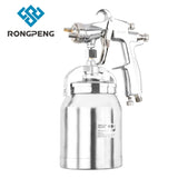 RONGPENG R200S Spray Gun 2.5mm Nozzle Air Brush Suction Feed 1000cc Paint Cup Industril Painting Gun For Furniture Auto Base Painting